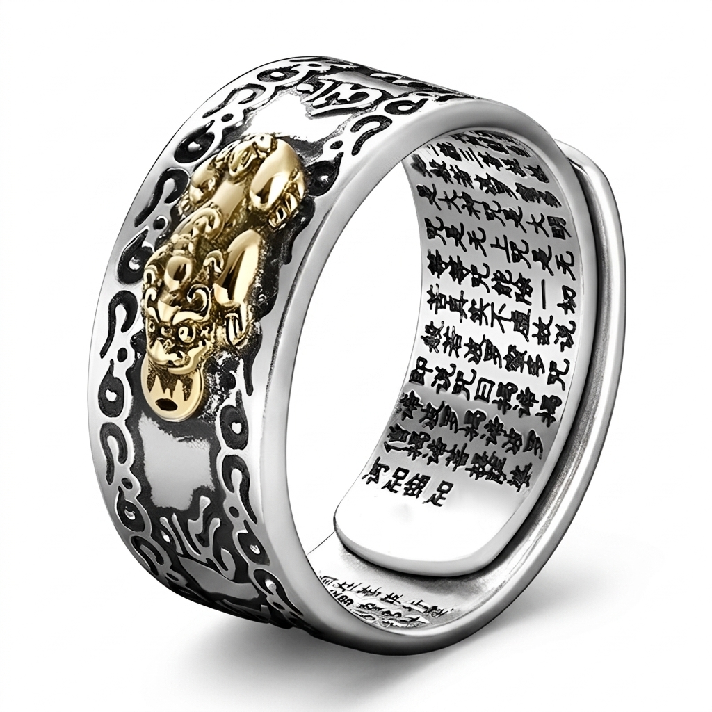 Adjustable Lucky Gold Piyao Ring
